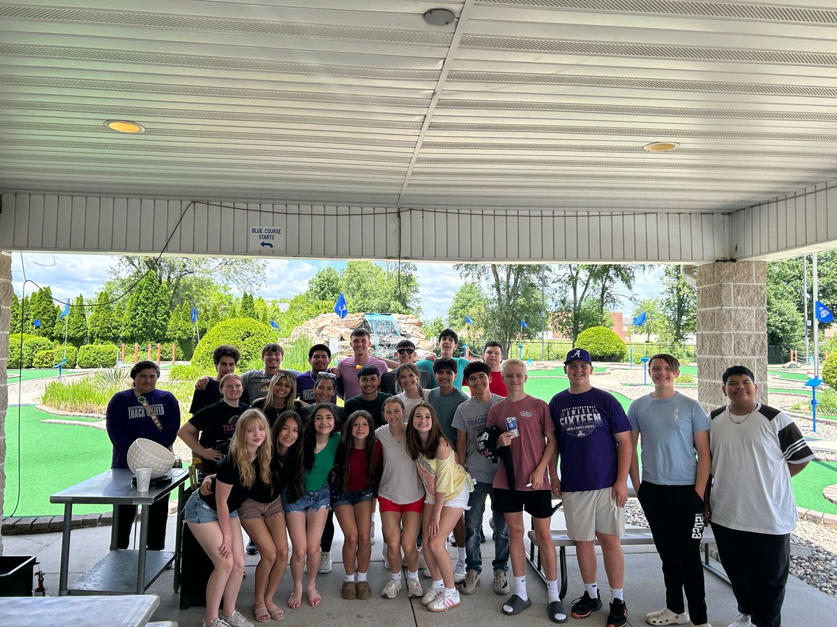 For our end of the year celebration the AHS track hit the  course for some competitive putt putt. Rumor has it Tanner Thomas dethroned coach Eddleman as the putt putt champion. Unfortunately the official score card was lost so we’ll have to call it a tie.
