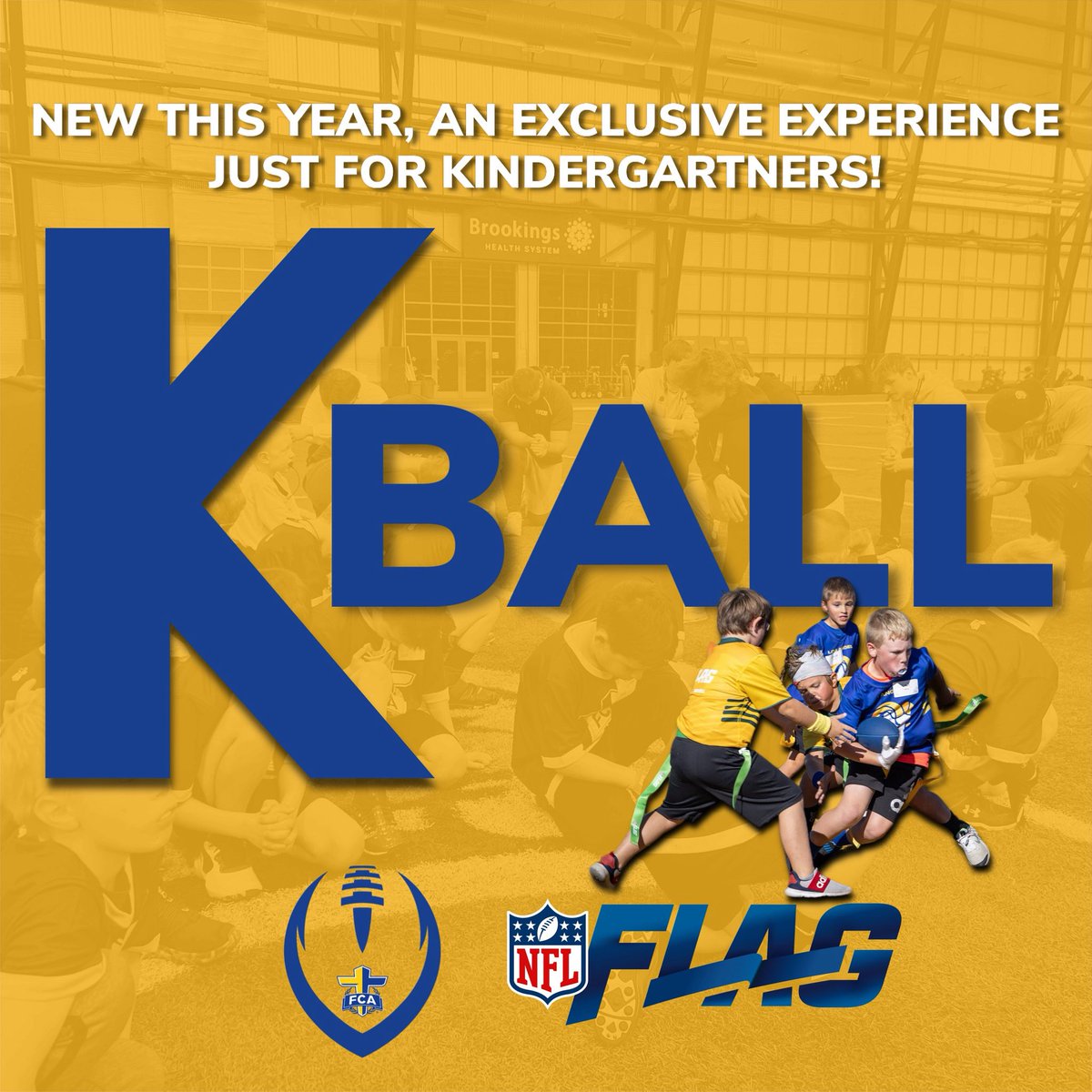 JackrabbitFCA's tweet photo. A new aspect to our FCA Flag season, KBall designed specifically for Kindergartners (Fall 25)!!

Register today at https://t.co/MOBSnTPVnl https://t.co/9JsBYZD7mH