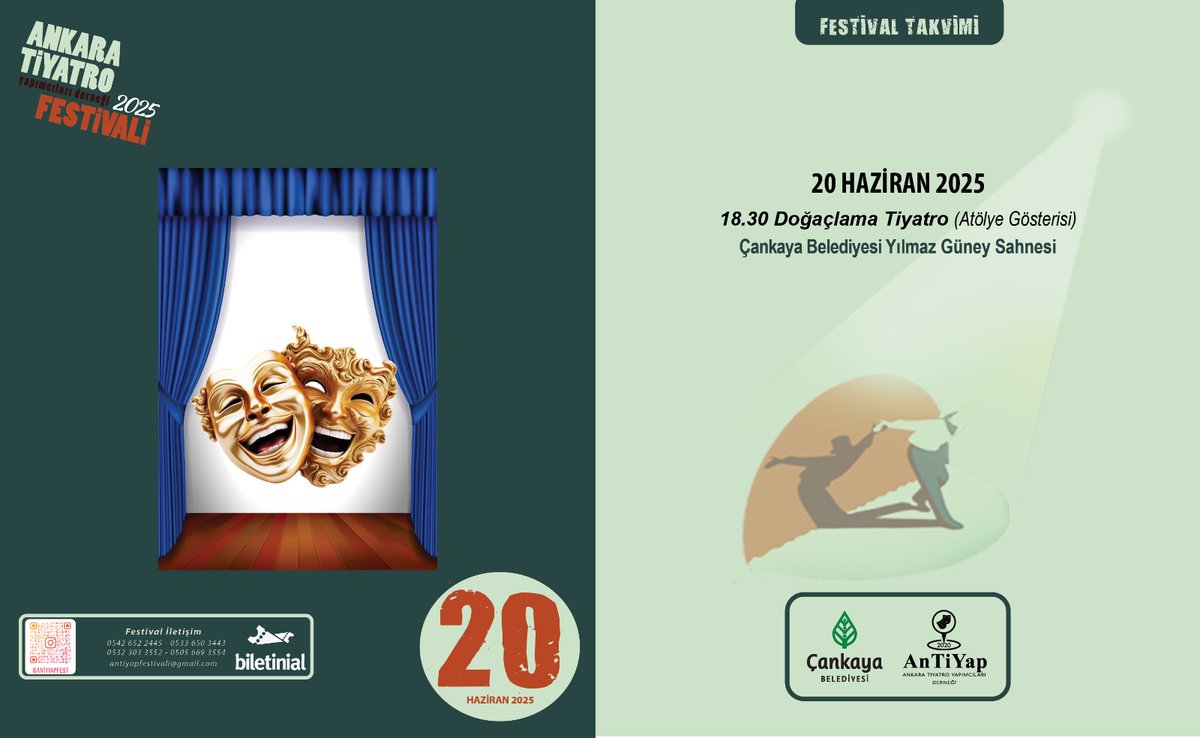 Antiyap06's tweet photo. #AnTiYapFest2025
#AydınlıkBirGelecekİçinTiyatro
#TiyatroYaşamıGüzelleştirir https://t.co/jEPWOEfSCP
