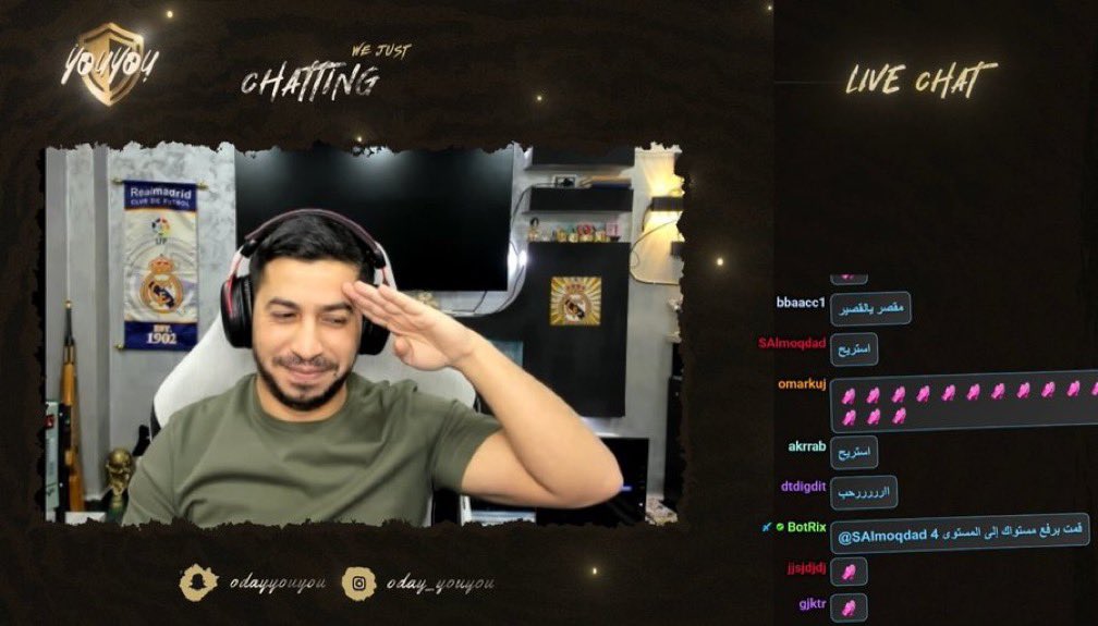 #ريسبكت_كلها_بظهرك_ياعدي 

عدي لا يوقفك قناه ، ولله نقدر نرجع القناه من اول بس لاتروح ياعدي 
القناه تروح، بس عدي لايروح 

استخدمو الهاشتاق عشان نحمس عدي يرجع يفتح قناه ويبدا يبث من جديد 💜 

خلوه اليووم الهااشتااق يوصل لي عدي للمره الثانيه ولله نقدر