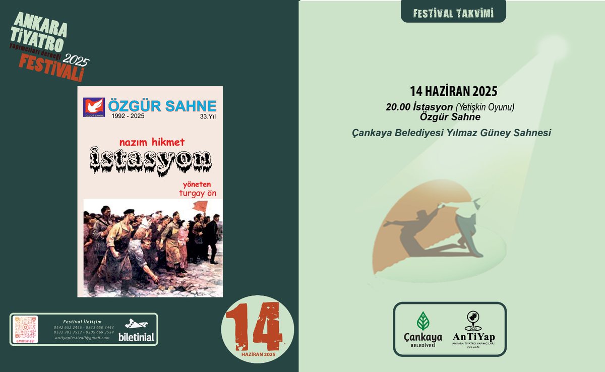 Antiyap06's tweet photo. #AnTiYapFest2025
#AydınlıkBirGelecekİçinTiyatro
#TiyatroYaşamıGüzelleştirir https://t.co/M0d6rOELof