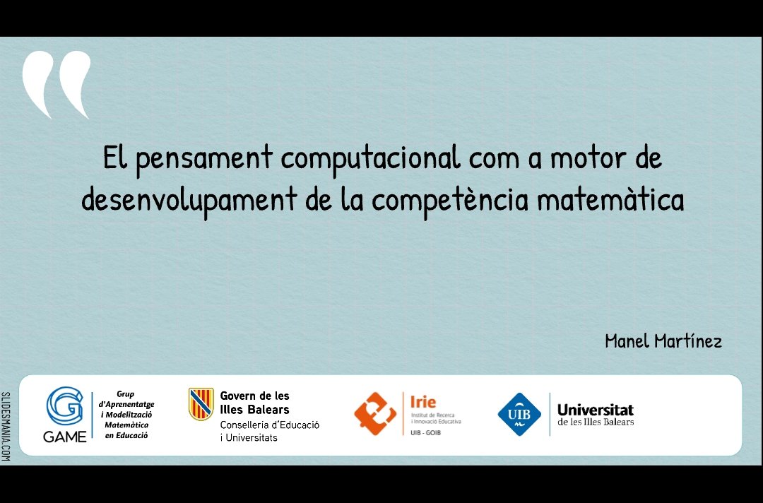 Manel Martínez (@mmart659) on Twitter photo Tot preparat per a demà.
Taller a la <a href="/UIBuniversitat/">Universitat de les Illes Balears - UIB</a>
Heu vist la meravella de TORs que hi ha al desplegament del currículum de mates de secundària? No hi poden faltar exemples de PC per a cada curs... dins del Sentit Algebraic 😉
projectes.xtec.cat/nou-curriculum… Tot preparat per a demà.
Taller a la <a href="/UIBuniversitat/">Universitat de les Illes Balears - UIB</a>
Heu vist la meravella de TORs que hi ha al desplegament del currículum de mates de secundària? No hi poden faltar exemples de PC per a cada curs... dins del Sentit Algebraic 😉
projectes.xtec.cat/nou-curriculum…