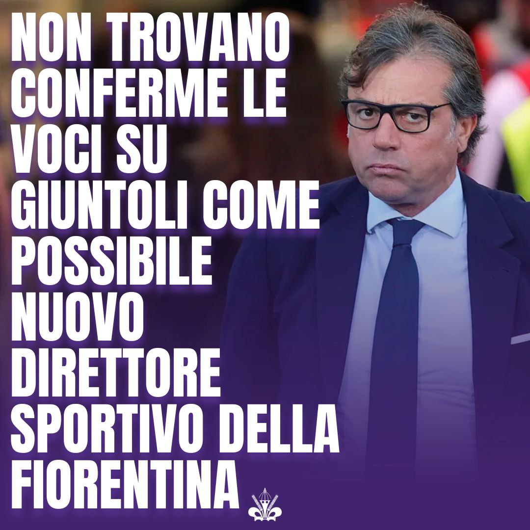 🟣 Nessuna conferma da Firenze su un possibile arrivo di #Giuntoli alla #Fiorentina ✖️