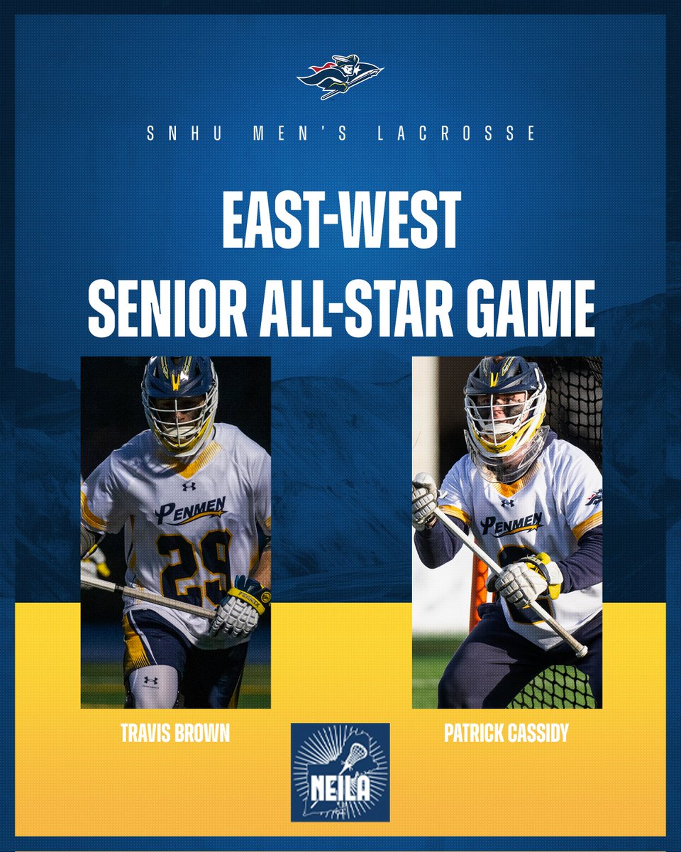 Two From SNHU To Play in NEILA East-West Senior All-Star Game Tonight snhupenmen.com/news/2025/5/30…