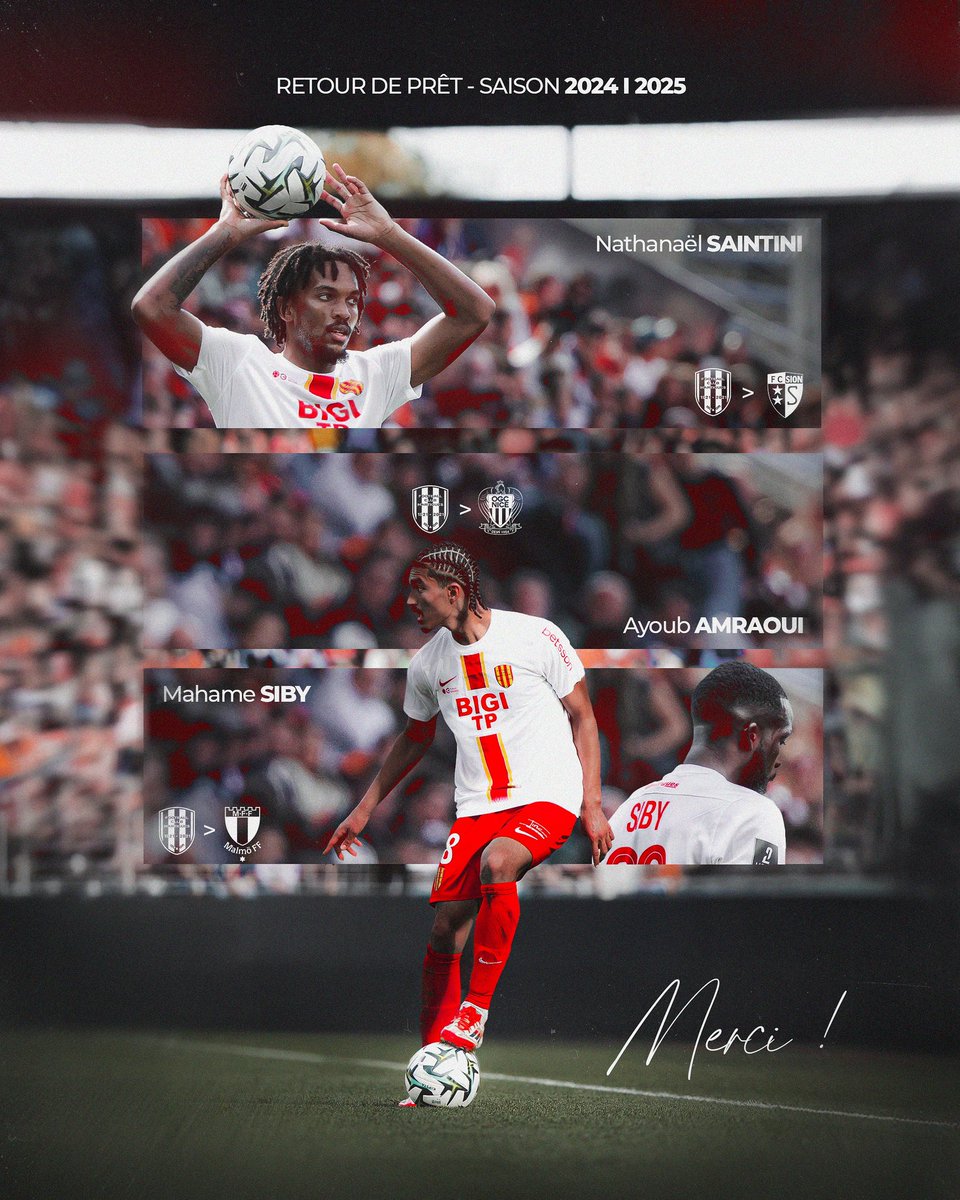 𝐌𝐞𝐫𝐜𝐢 𝐥𝐞𝐬 𝐠𝐚𝐫𝐬 ! 👋

Après une saison passée sous nos couleurs, Ayoub Amraoui, Nathanaël Saintini et Mahame Siby retournent dans leur club respectif à l’issue de leur prêt.

Bonne route pour la suite ❤️

#UnisEnsemble
