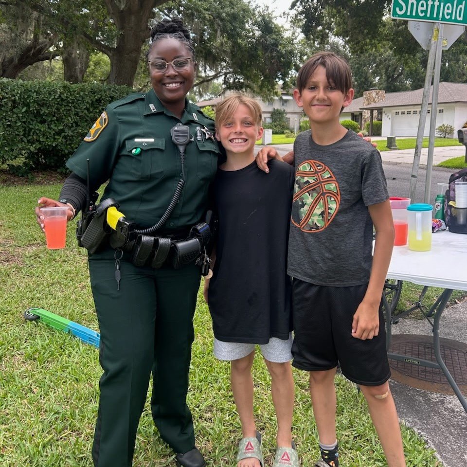 Deputy Sheriff Trainee Wolfe supporting local businesses is what's right in #Polk County! #LemonadeStand #SummerIsHere #SupportLocalBusiness #ThisIsPolk #WeLiveHere