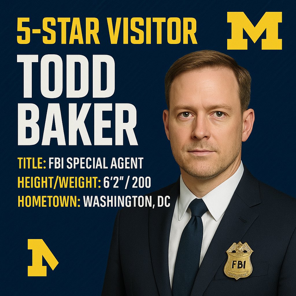MASSIVE new recruit coming to Ann Arbor this weekend!!!

6’2” | 200 lbs | Specializes in cyber crimes and hard drives 👀💻🕵️‍♂️