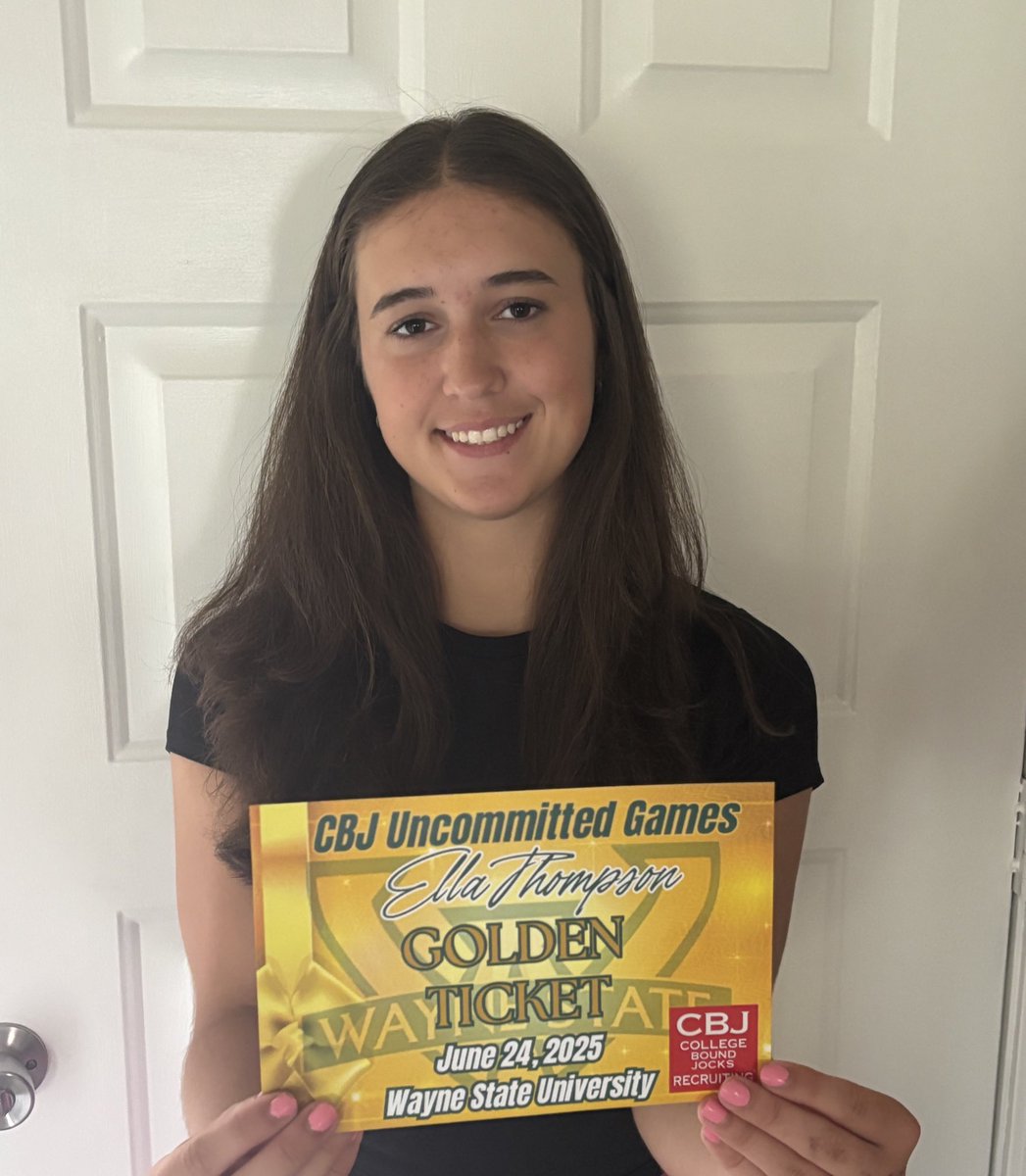 Today I received a Golden Ticket for the CBJ D2 uncommitted games! Thank you so much College Bound jocks for this amazing opportunity!!!
