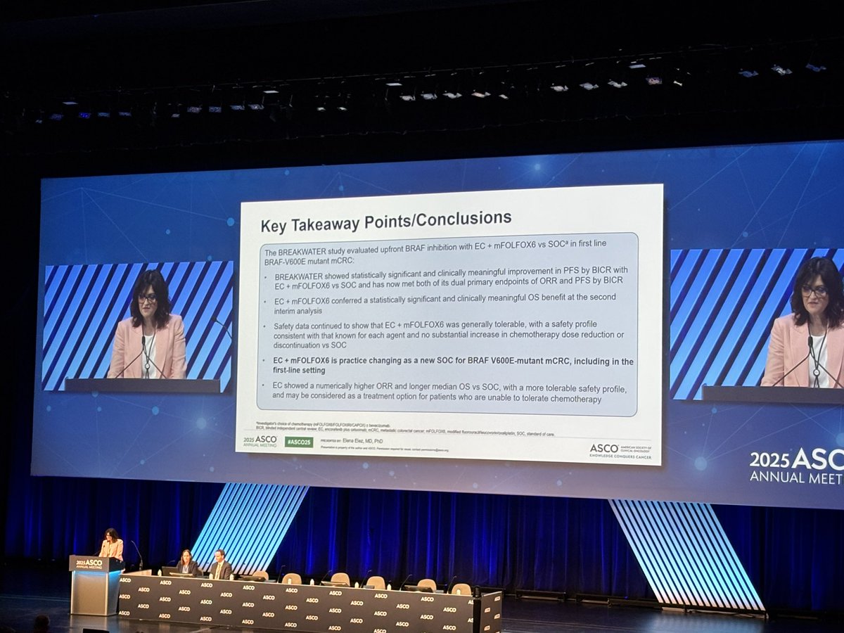Kim Newcomer (@coloncancergal) on Twitter photo BREAKTHROUGH in BRAF V600E metastatic colorectal cancer! 🌊BREAKWATER trial reveals that combining encorafenib, cetuximab, and mFOLFOX6 as first-line therapy significantly enhances patient outcomes compared to standard care. #ASCO25 <a href="/CCAlliance/">Colorectal Cancer Alliance</a> BREAKTHROUGH in BRAF V600E metastatic colorectal cancer! 🌊BREAKWATER trial reveals that combining encorafenib, cetuximab, and mFOLFOX6 as first-line therapy significantly enhances patient outcomes compared to standard care. #ASCO25 <a href="/CCAlliance/">Colorectal Cancer Alliance</a>
