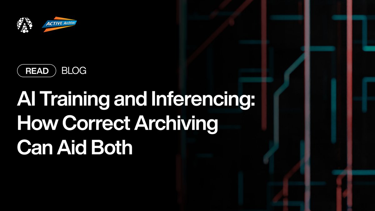 Arcitecta (@arcitectamakers) on Twitter photo Arcitecta's Eric Polet shares insights on how the right approach to archiving can aid both AI training and AI inferencing.
Check out this Active Archive Alliance blog to learn more: bit.ly/3H2Vq2b #datamanagement #AI #activearchive <a href="/ActiveArchive/">Active Archive</a> Arcitecta's Eric Polet shares insights on how the right approach to archiving can aid both AI training and AI inferencing.
Check out this Active Archive Alliance blog to learn more: bit.ly/3H2Vq2b #datamanagement #AI #activearchive <a href="/ActiveArchive/">Active Archive</a>
