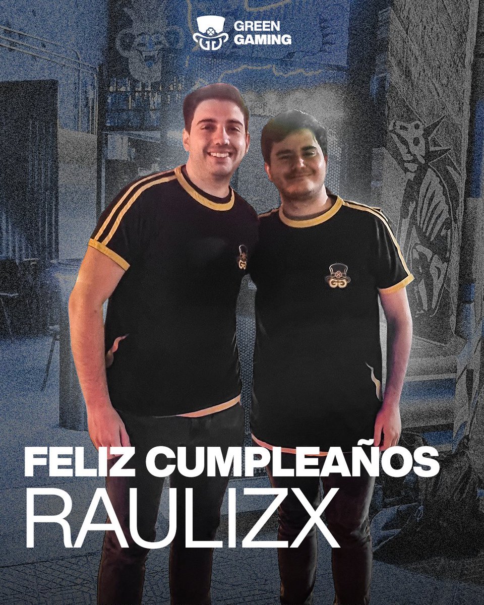 ¡Desde la gran familia Green Gaming le deseamos un muy FELIZ CUMPLEAÑOS a nuestro talento <a href="/RauliZx/">RauliZX</a>! 🥳😎

¡Te queremos mucho amigo! 🫶

#GreenGaming