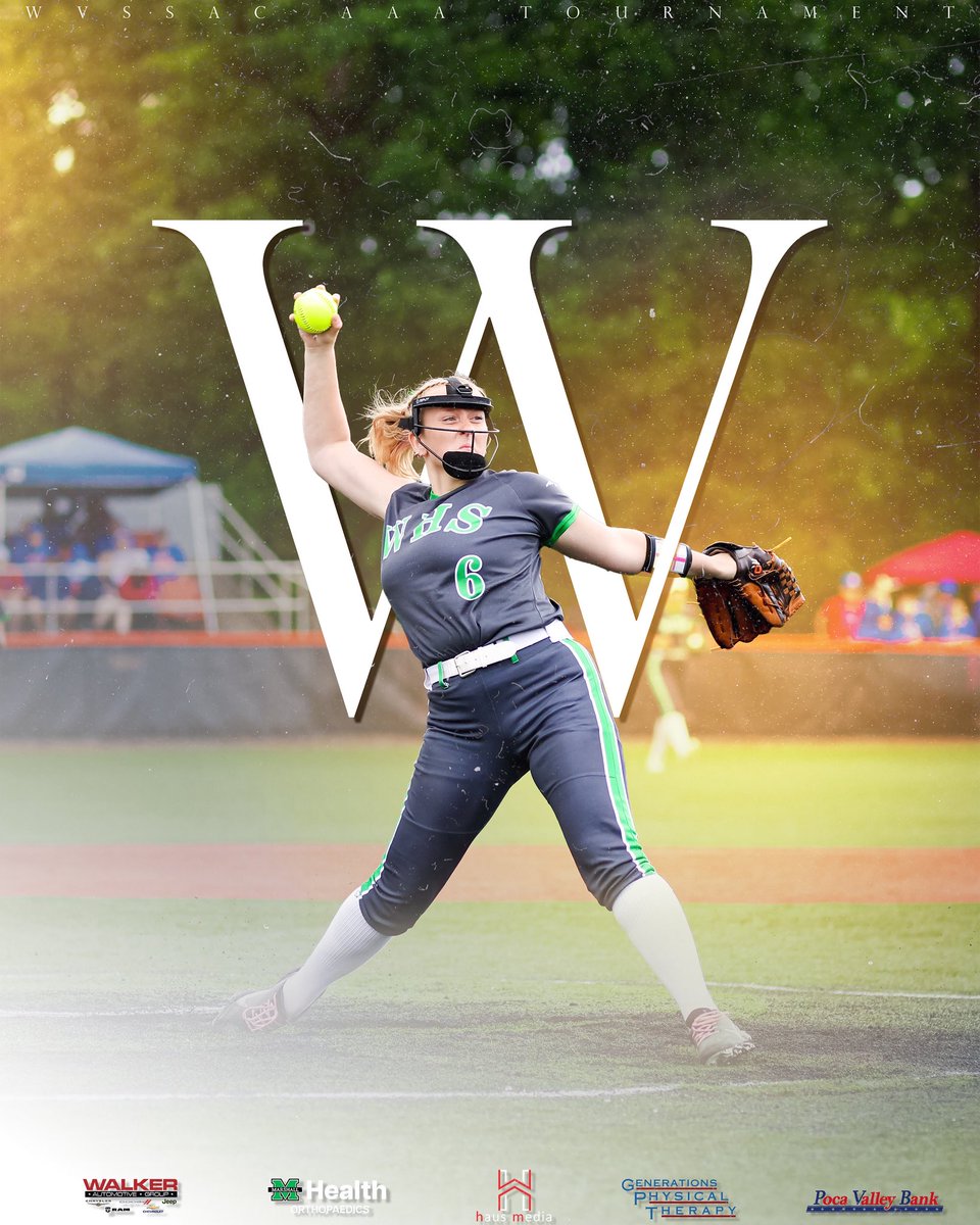 haus_media's tweet photo. 🥎 ➡️ 🏆 

@WinfieldSB holds off Hoover 7-5 in Game 1 to get the W. 

Sponsored by: Walker Chrysler Dodge Jeep Ram, @MUHealthOrtho, @GenerationsPT  &amp; @PocaValleyBank #WVPrepSB 

Designed by: @RedMamba_ https://t.co/pvbvRP4g14