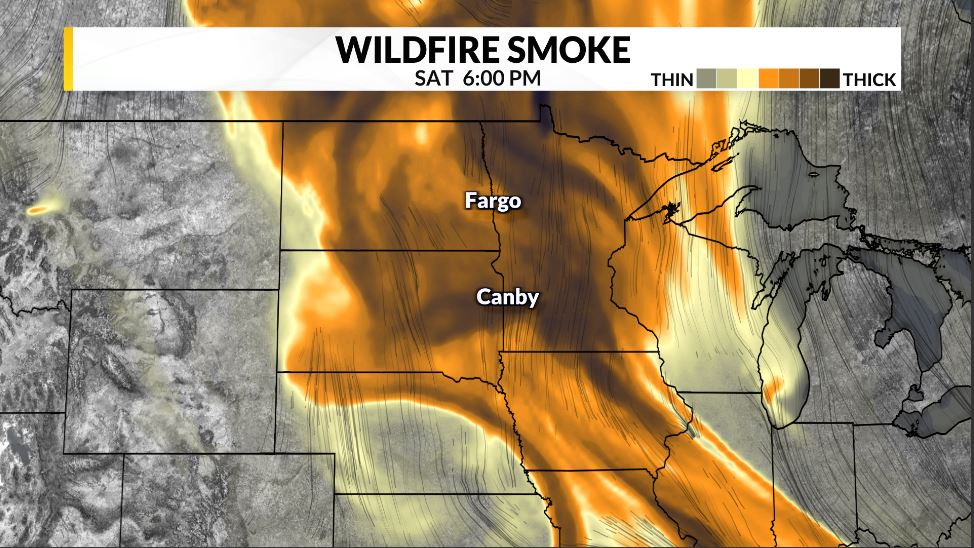 For my people up north...

Canadian wildfires are going to start making a real impact on air quality. Keep this in mind for any outdoor weekend plans. The smoke is expected to move south while tracking east, however it will not be as thick as it will be in the Dakotas and MN.