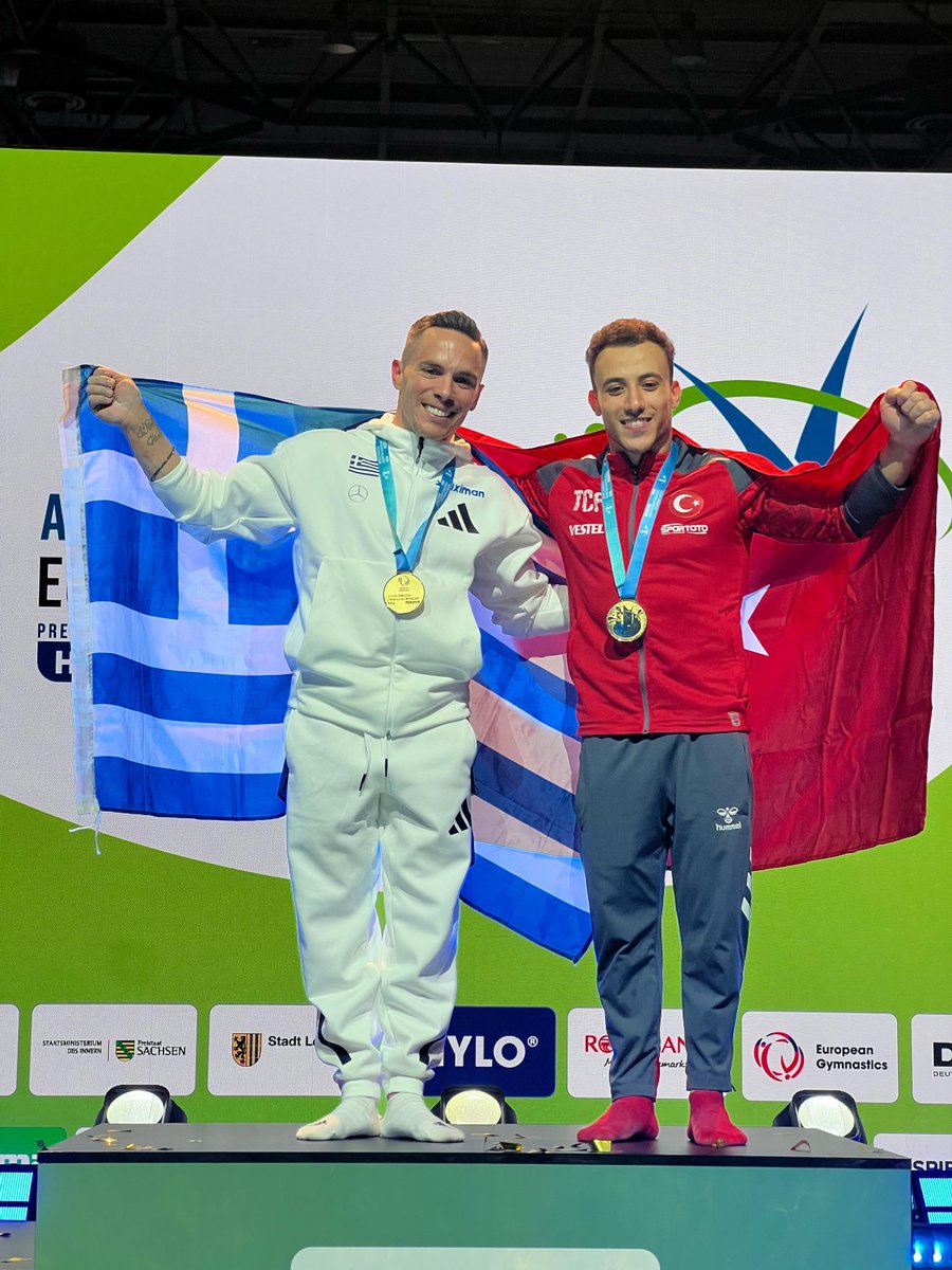 Petrounias_E's tweet photo. Είμαι 8η φορά Πρωταθλητής Ευρώπης ! 
Δεν ξέρω πως να περιγράψω τα συναισθήματά μου ! 
Ένα βάθρο γεμάτο όμορφα μηνύματα!
Proud to share the podium with this guy!
#europeanchampionship #8thtime #leipzig2025 #hellas #turkey #petrounias https://t.co/byGBXVxqqE