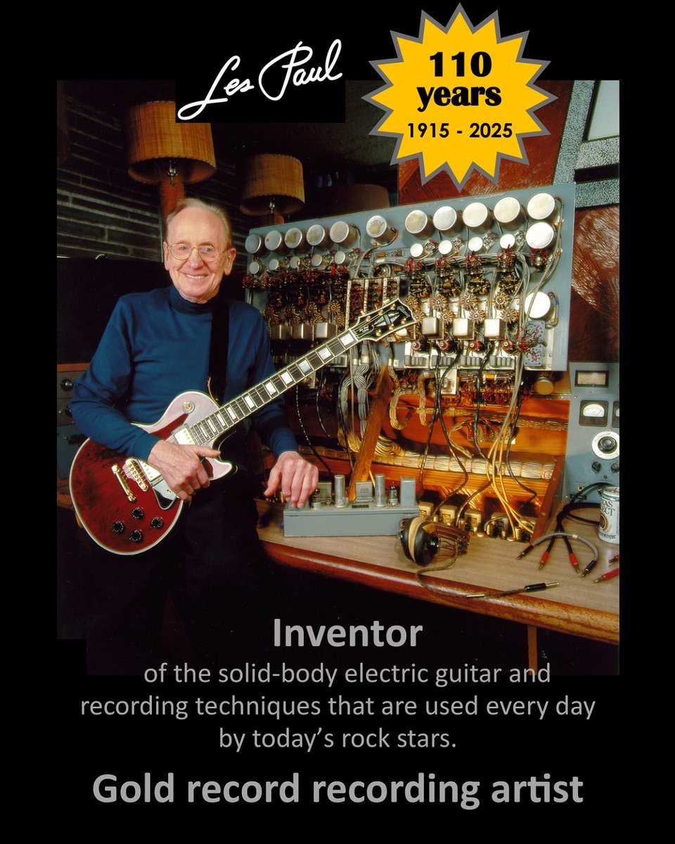 The Les Paul Foundation will be celebrating the life and legacy of Les Paul for his 110th birthday throughout the month of June.

Head over to the link below for online and in-person events in Les’ hometown of Waukesha, Wisconsin.
linktr.ee/LesPaulFound