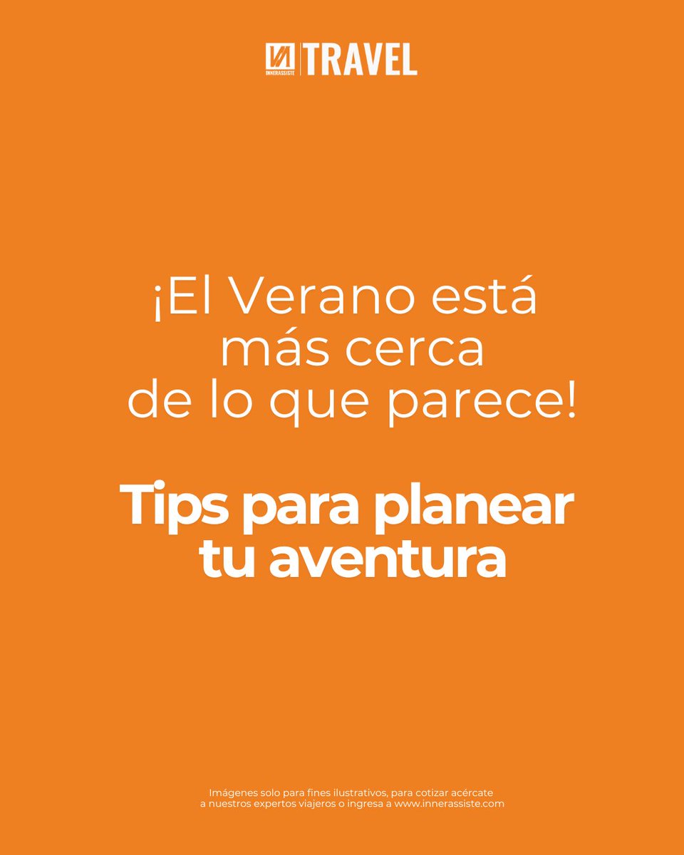 InnerAssisteMx's tweet photo. ¿Listo para tus vacaciones de verano? 📸🤩🏖️ Con InnerAssiste Travel, viaja sin preocupaciones.

Descubre cómo podemos protegerte en https://t.co/Li3ZFOigPf.

#InnerAssisteTravel #AsistenciadeViaje #Viajes2025 https://t.co/1Nb5pY5JQJ