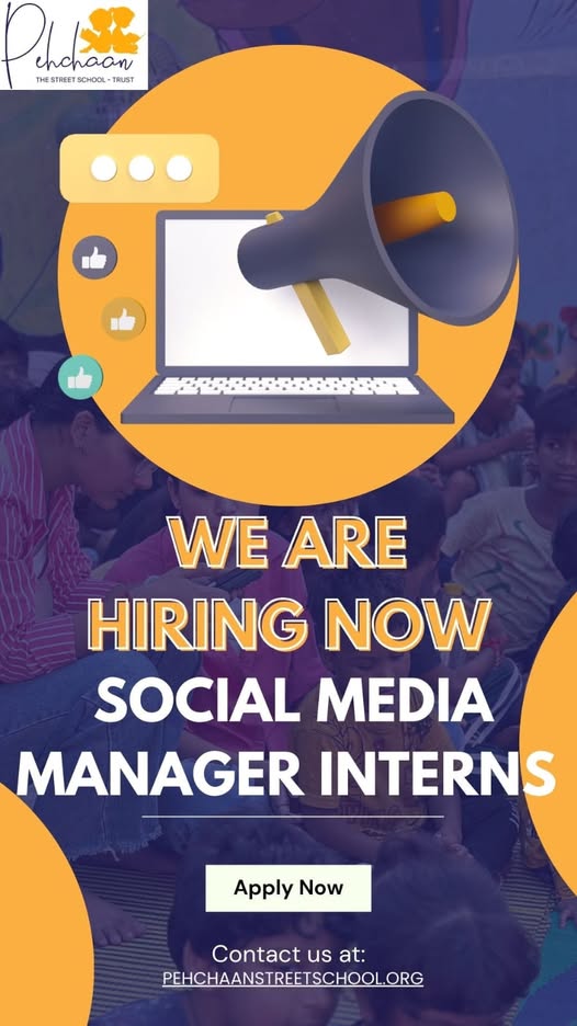 KrishKB4's tweet photo. Pehchaan The Street School:
We are hiring interns for socail media management!!!
A amazing opportunity for people who want to help underprivileged children in their own way.
#pehchaanthestreetschool #educationmatters #educationforall #internshipopportunity #socialmediamanager https://t.co/JkC3UhP3r2