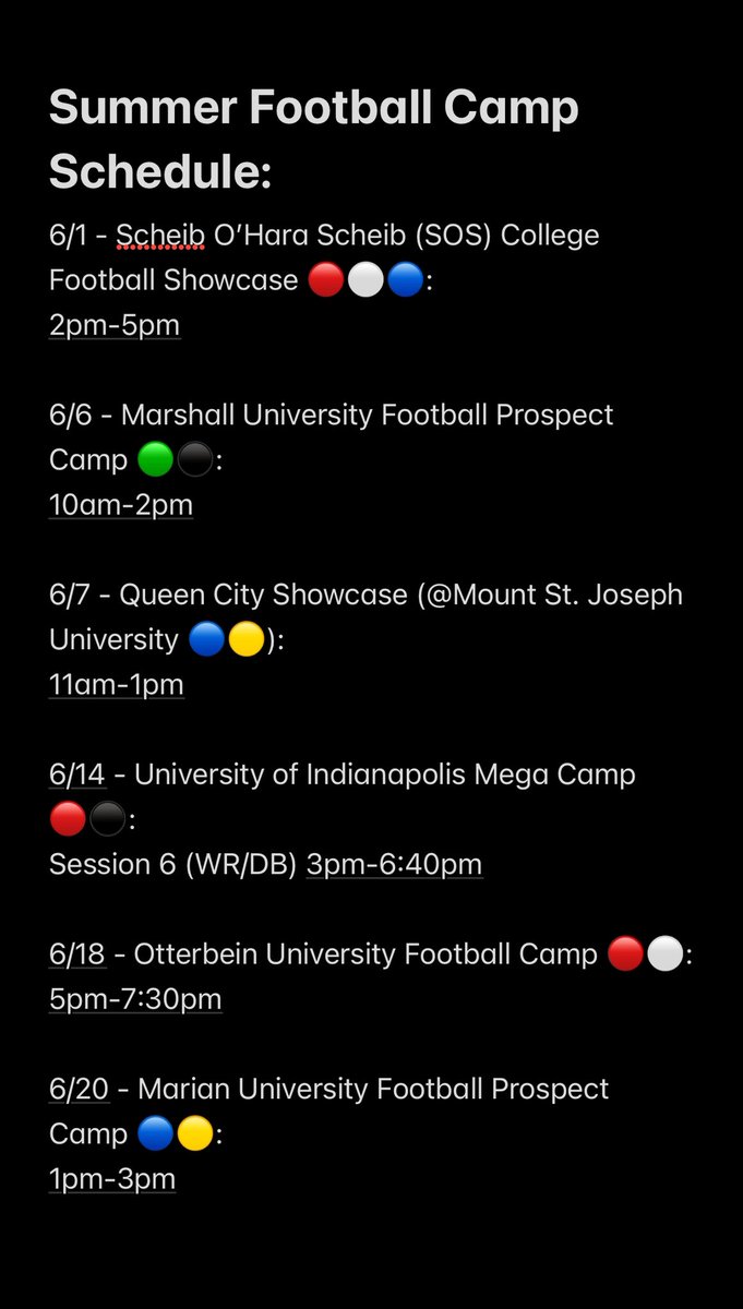 Noah Beasley (@nbeas25) on Twitter photo I will be attending these football camps this summer! Excited to compete!!
<a href="/Coachpeebs/">Bill Peebles</a> <a href="/CoachJMDaniels/">Josiah Daniels</a> <a href="/Jus_Bein_Coop/">Coach Coop</a> <a href="/CoachFreytag/">Coach Kurt Freytag</a> <a href="/CathedralFBall/">Cathedral Football</a> I will be attending these football camps this summer! Excited to compete!!
<a href="/Coachpeebs/">Bill Peebles</a> <a href="/CoachJMDaniels/">Josiah Daniels</a> <a href="/Jus_Bein_Coop/">Coach Coop</a> <a href="/CoachFreytag/">Coach Kurt Freytag</a> <a href="/CathedralFBall/">Cathedral Football</a>