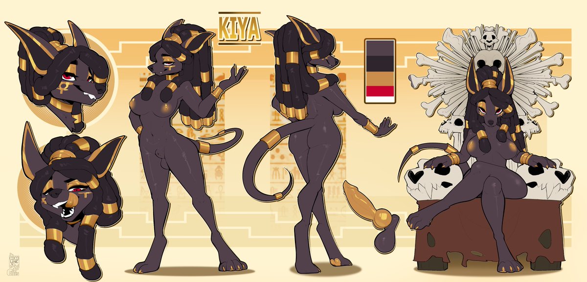 Commission for Kiya!
"Refsheet Anubis!"