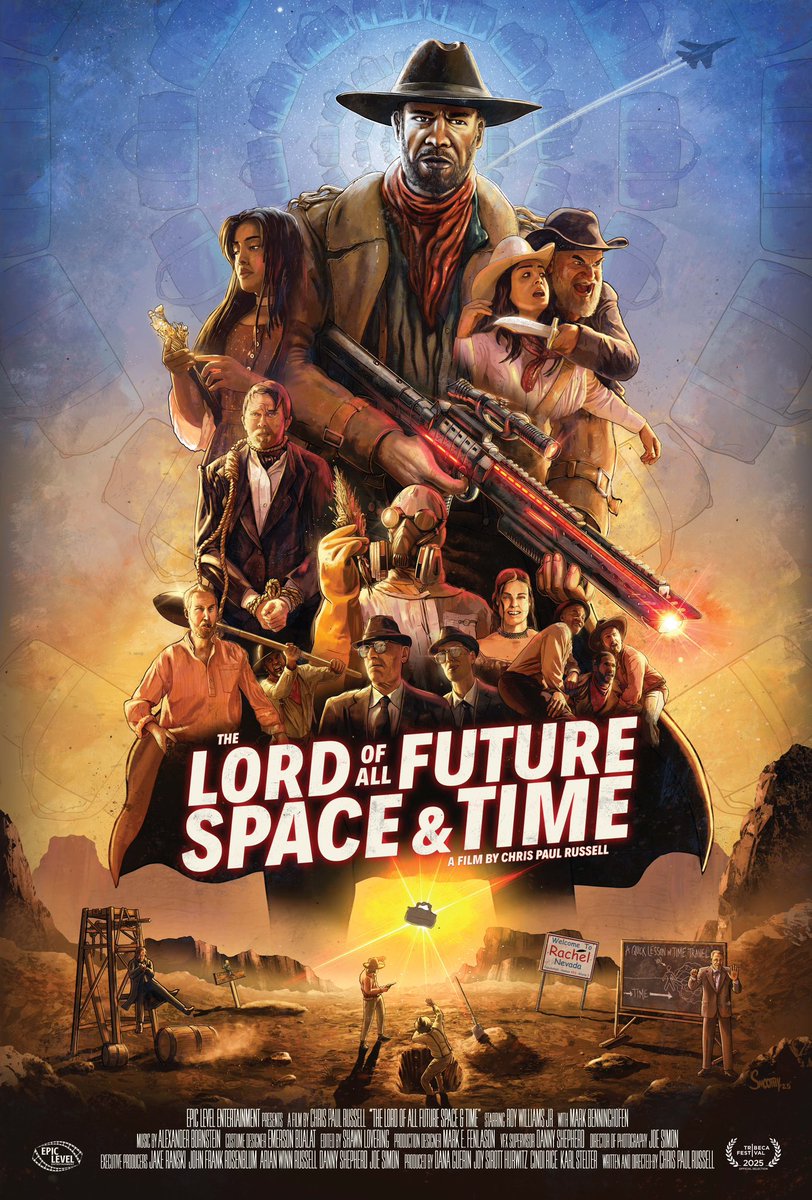 Here’s your first look at the official poster for The Lord of All Future Space &amp; Time — pulpy, explosive, and absolutely unhinged in the best way.

World Premiere next month at <a href="/Tribeca/">Tribeca</a> 

🎥