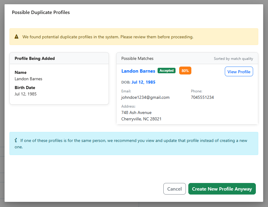 Duplicate detection in Cohoist helps you avoid redundant client profiles, saving time and ensuring data accuracy. One customer we recently migrated from another platform had over 400 duplicate cases—now streamlined with Cohoist!