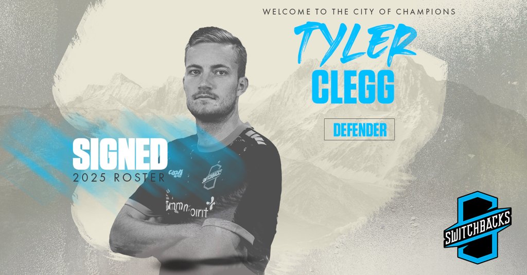 USL Championship (@uslchampionship) on Twitter photo 𝙉𝙚𝙬 𝙖𝙙𝙙𝙞𝙩𝙞𝙤𝙣 to the group!
<a href="/SwitchbacksFC/">Switchbacks FC</a> has signed defender Tyler Clegg for the remainder of the season 🏔️
➡️ bit.ly/4kBI0IW 𝙉𝙚𝙬 𝙖𝙙𝙙𝙞𝙩𝙞𝙤𝙣 to the group!
<a href="/SwitchbacksFC/">Switchbacks FC</a> has signed defender Tyler Clegg for the remainder of the season 🏔️
➡️ bit.ly/4kBI0IW