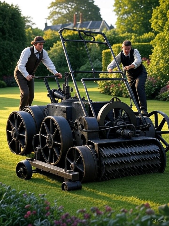 Fun fact of the day:

The first lawn mower was patented on August 25, 1830, by Edwin Beard Budding, an English engineer from Stroud, Gloucestershire. Inspired by rotary cutting machines used in textile mills to trim cloth, Budding designed a mechanical device with a series of