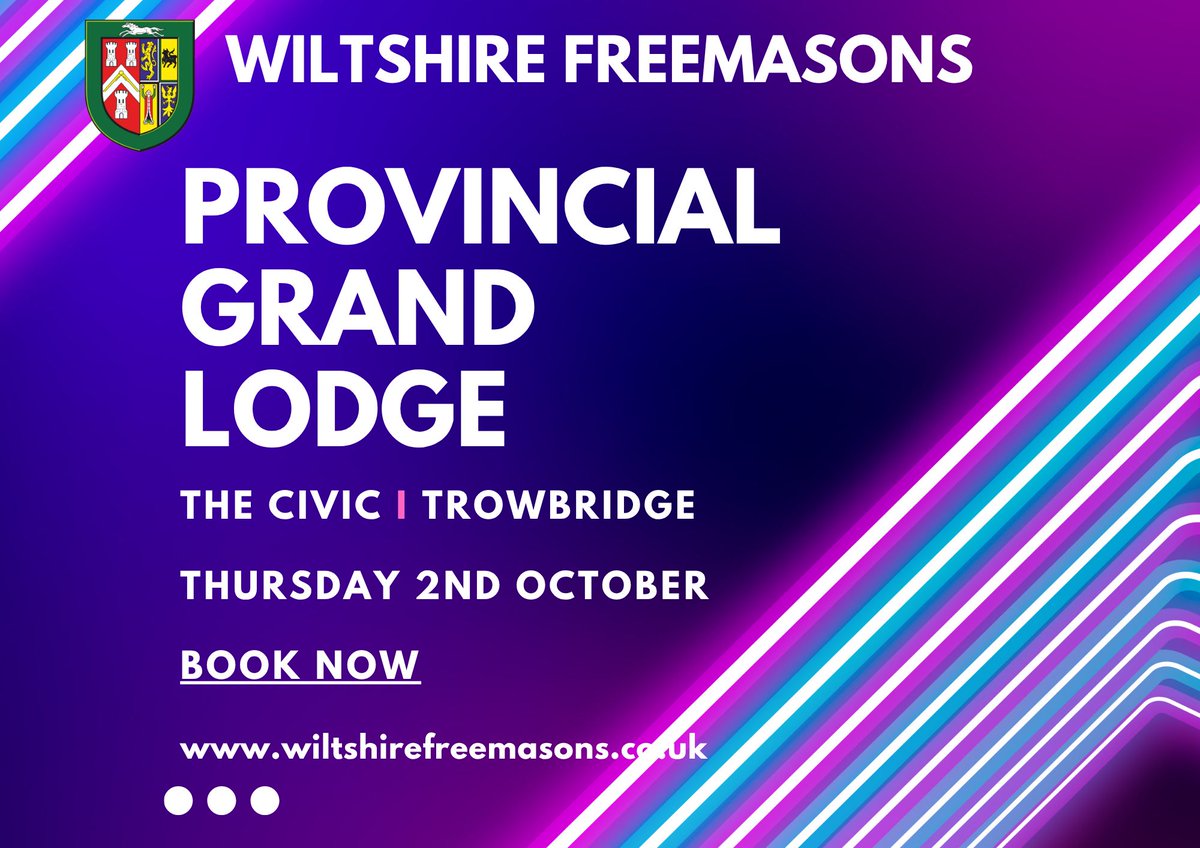 It's never too early to let us know you're going to join us at Provincial Grand Lodge especially if you want to dine. <a href="/pgm_pglwilts/">ProvGMWiltshire</a> will be delighted to welcome you to Trowbridge.