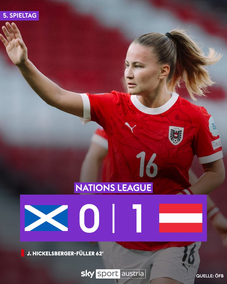 SkySportAustria's tweet photo. Die @oefb1904-Frauen fixieren Platz drei in ihrer Nations-League-Gruppe! #SCOAUT #NationsLeague
👉 https://t.co/oiA29JJxKM https://t.co/HktCz6HqY1