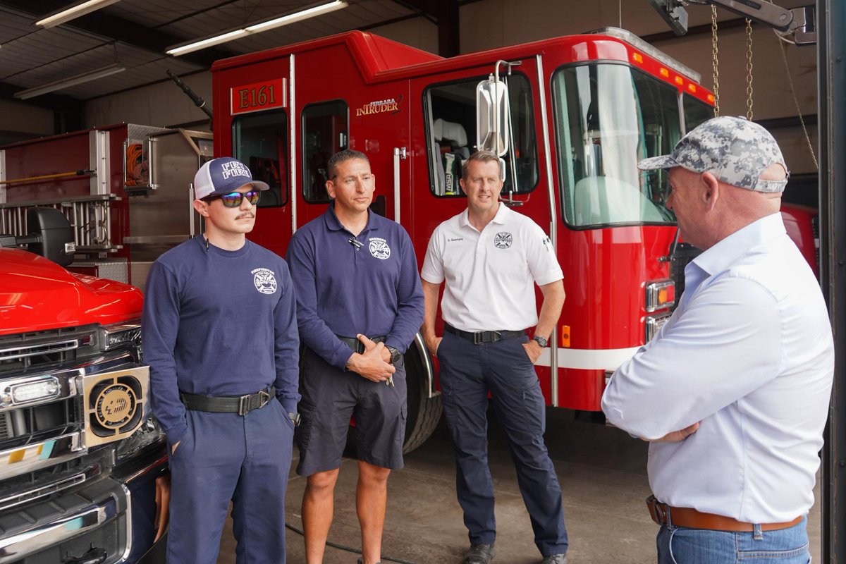 Senator Mark Kelly (@senmarkkelly) on Twitter photo Stopped by the Fry Fire District in Huachuca City to drop off some coffee and thank the crew for everything they do to keep Arizonans safe. When I was younger I was an EMT so it was interesting to hear how far the technology has advanced  and what they would like to see in the Stopped by the Fry Fire District in Huachuca City to drop off some coffee and thank the crew for everything they do to keep Arizonans safe. When I was younger I was an EMT so it was interesting to hear how far the technology has advanced  and what they would like to see in the
