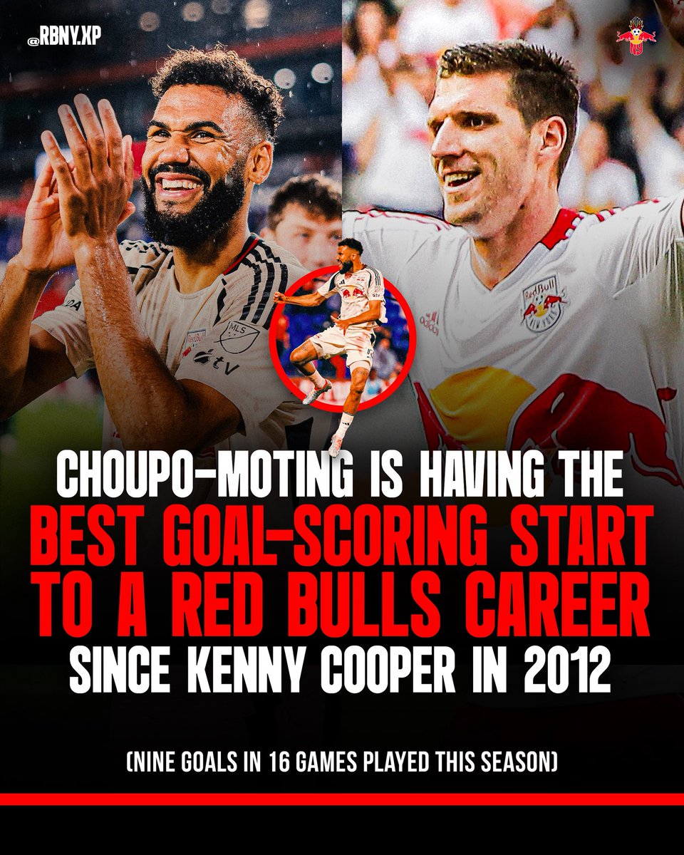 Choupo’s nine goals in 16 games played is the greatest goal-scoring rate of any #RBNY player’s first 16 games, dating back 13 years. Yes, that includes Bradley Wright-Phillips. 😧