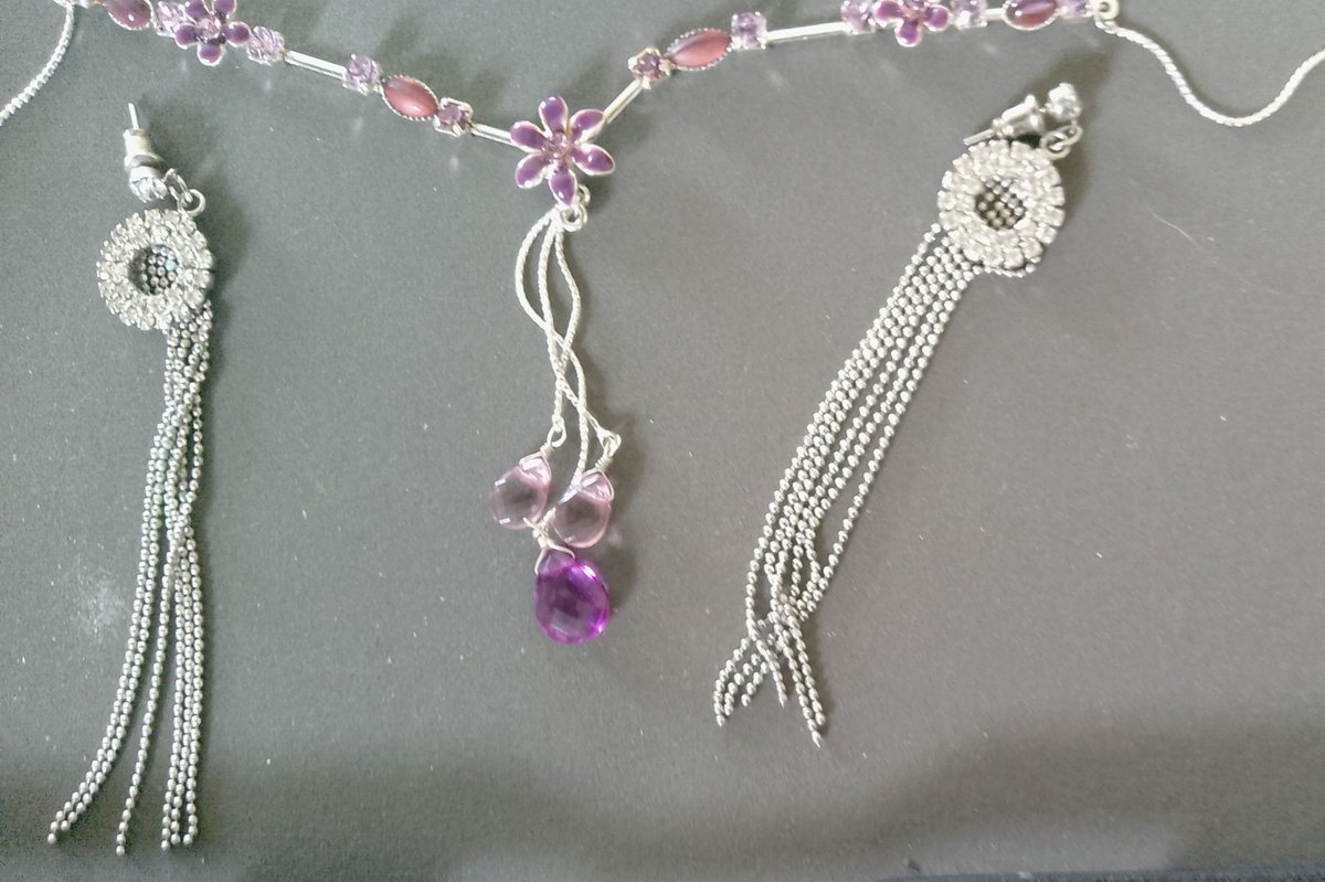 This is the jewellery I'm wearing to the wedding , not diamonds but white topaz earrings