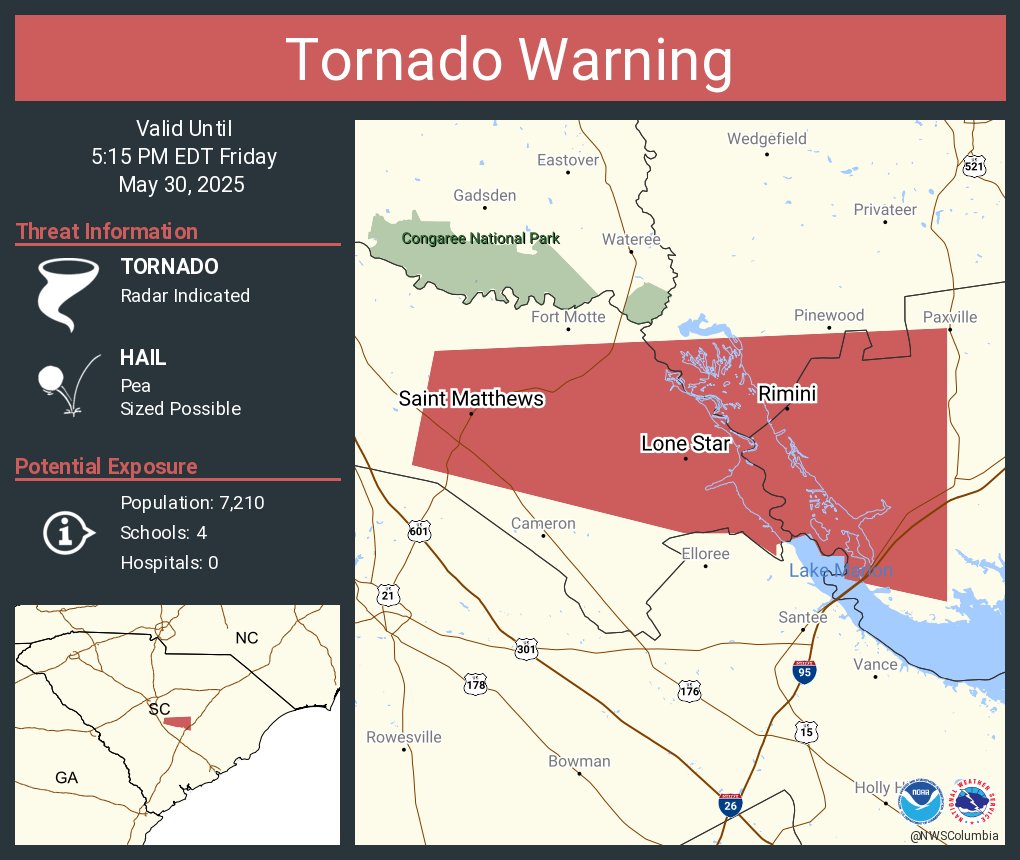 NWS Columbia tweet media