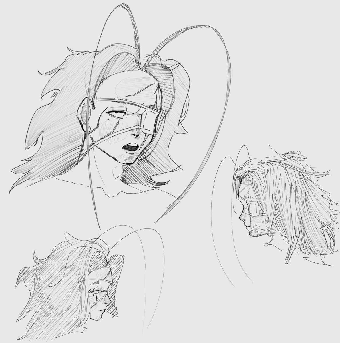 AmcerberusI's tweet image. thinking about rehashing reynauld's burn scar to look more like a burn and his scars to look more scar-y and less straight.