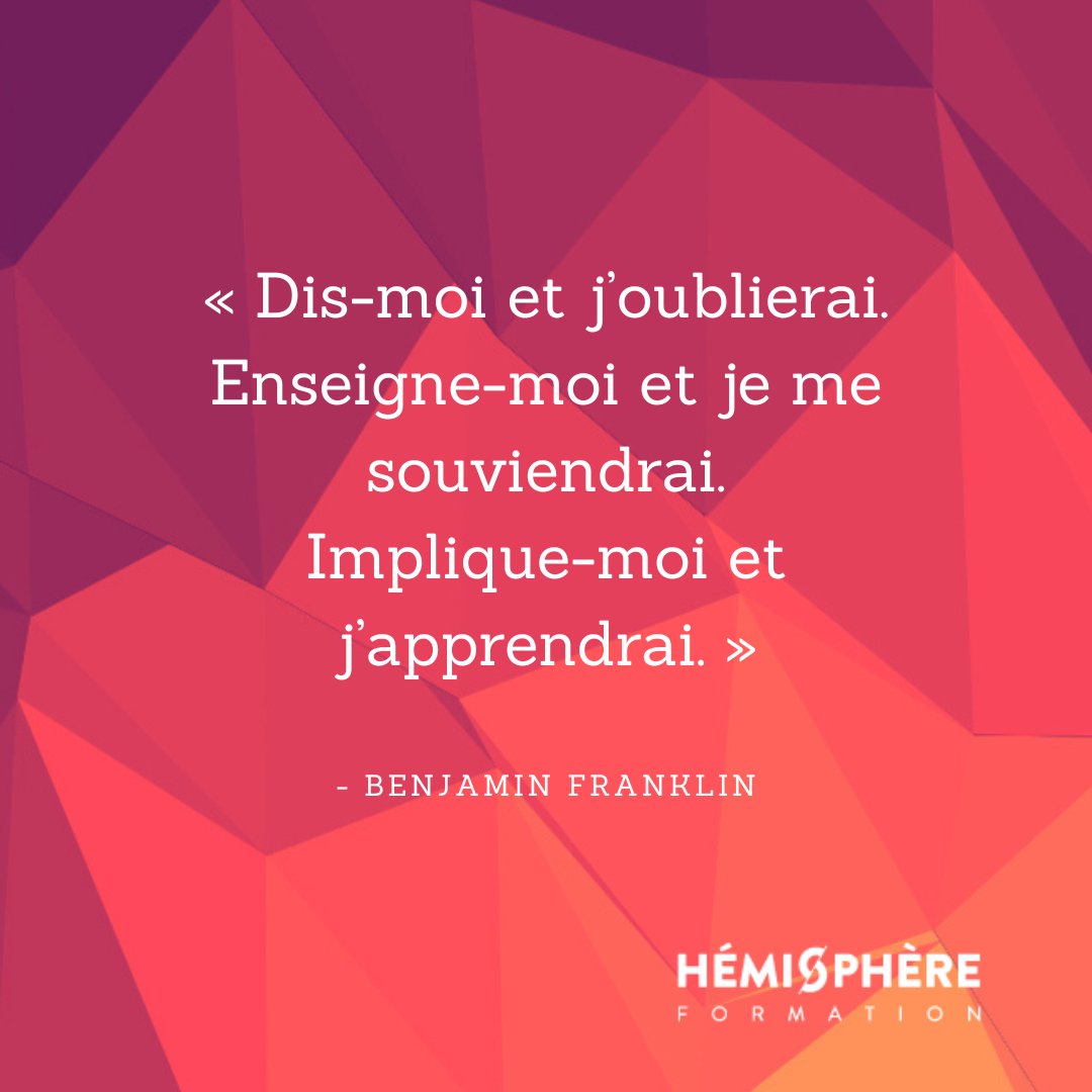 Citation✨ 

« Dis-moi et j'oublierai.
Enseigne-moi et je me souviendrai. 
Implique-moi et j'apprendrai. »

-Benjamin Franklin

#Faitespasserlecourant #CitationInspiration #ApprentissageActif #PédagogieActive #Enseignement #Motivation #Sagesse #ÉduquerAutrement #Inspiration