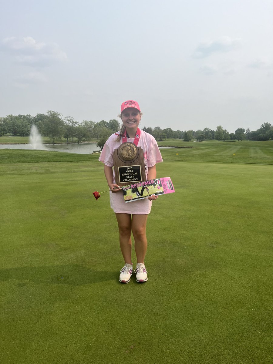 LMHS_Athletics's tweet photo. Congrats to Morgan Rupp for Winning the State Girls Individual Golf Tourney! She has done it 3 years in a row! Impressive career Morgan! ⁦@LinnMarGolf⁩ https://t.co/NI2LR3KGSH