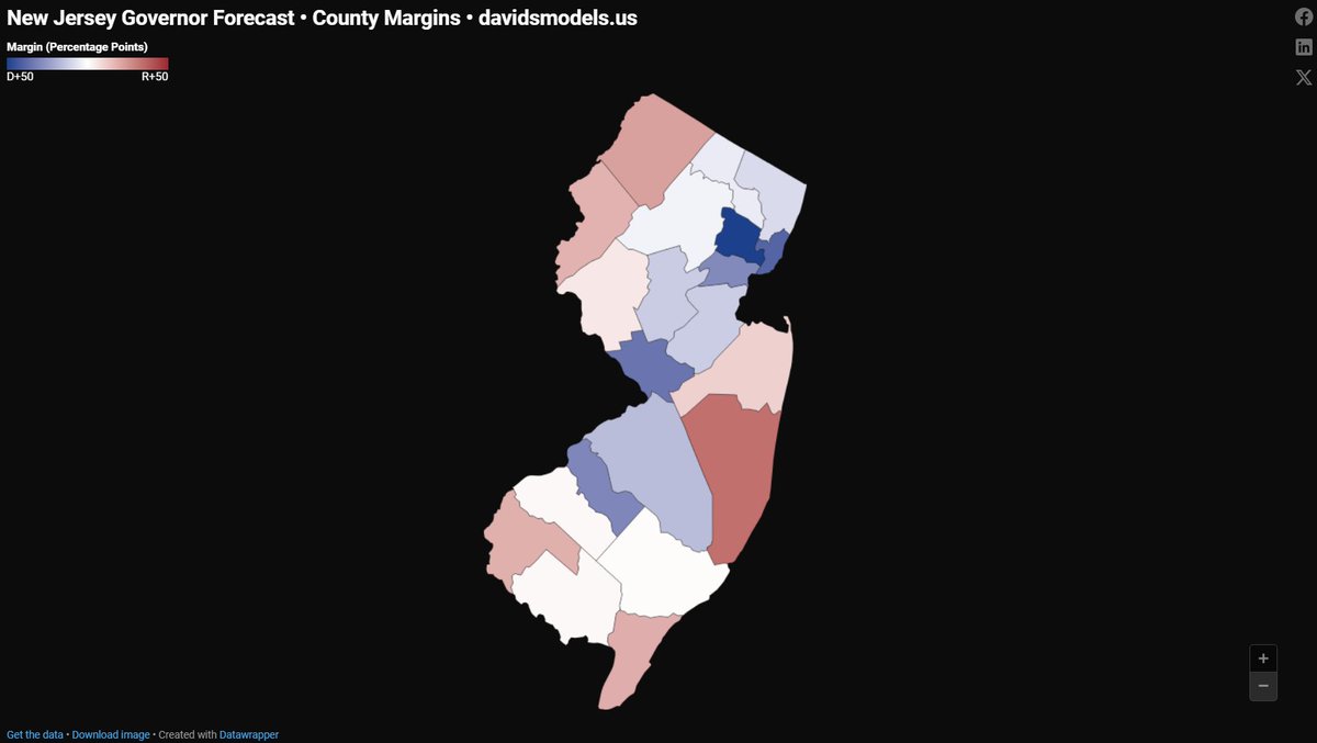 davidslosttt's tweet photo. I'm David, and I was one of the most accurate political forecasters in 2022 &amp; 2024, having a >95% accuracy rate.

After a good polling day for the Dems, I'm predicting the Dems are 9 point favorites in the New Jersey &amp; Virginia governor races.

Could you drop a follow &amp; a RT? https://t.co/xE7xxTHx5c