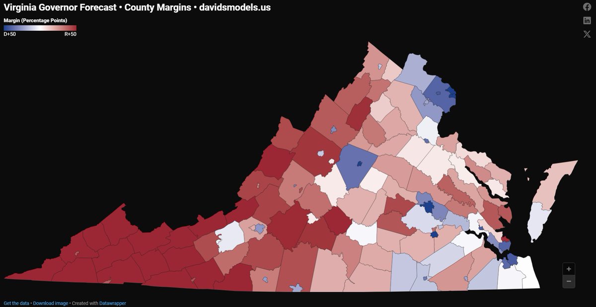 davidslosttt's tweet photo. I'm David, and I was one of the most accurate political forecasters in 2022 &amp; 2024, having a >95% accuracy rate.

After a good polling day for the Dems, I'm predicting the Dems are 9 point favorites in the New Jersey &amp; Virginia governor races.

Could you drop a follow &amp; a RT? https://t.co/xE7xxTHx5c