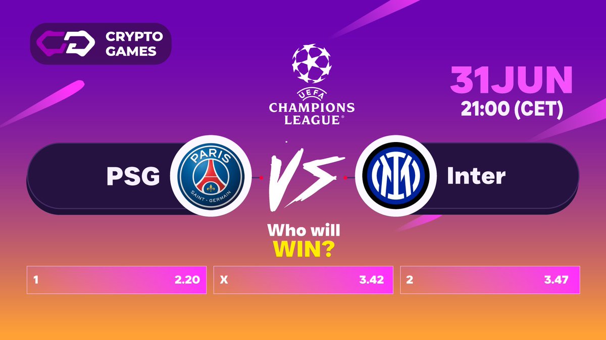 🚨 Champions League Final Giveaway! 🚨
Think you can predict the winner? 🤔⚽
Drop your match result prediction in the comments and get a chance to win 300 FREE SPINS! 🎰✨
🎉 3 lucky winners!

🔥 To enter:
🔁 Repost this post
👥 Tag 2 friends
Let the games begin! 🏆⚡