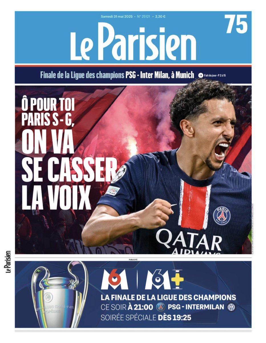 Oh la Une du <a href="/le_Parisien_PSG/">Le Parisien | PSG</a>  : 

UNE MASTERCLASS 📰❤️💙