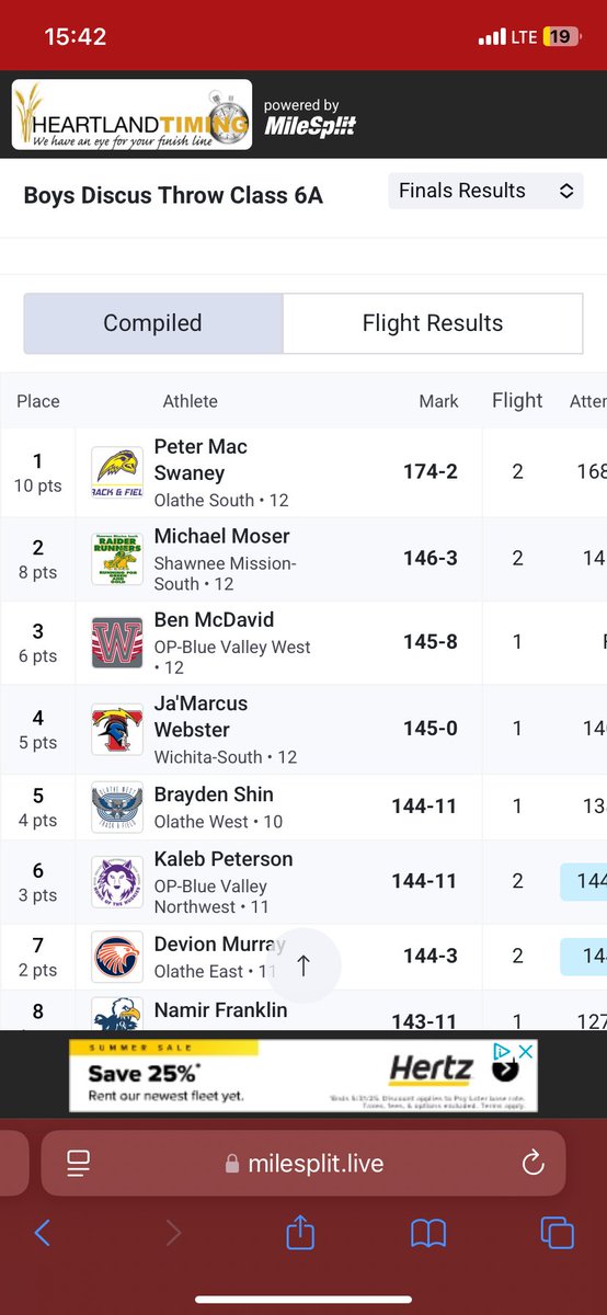 <a href="/KalebPeterson50/">Kaleb Peterson</a> gets on the podium with a 6th place finish in disc!