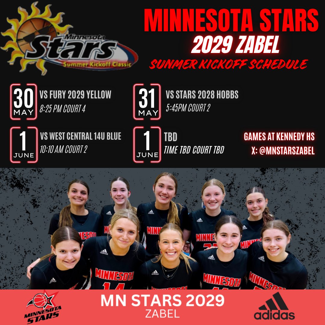 Allie Walton (@alliewalton2029) on Twitter photo We are back in action this weekend! Come check out <a href="/MNStarsZabel/">Minnesota Stars 2029 Zabel</a>
<a href="/EricJrAllStar/">EricJrAllStar</a> <a href="/JrAllStarMN/">Minnesota Jr. All-Star GBB</a> <a href="/PGHMinnesota/">Prep Girls Hoops Minnesota</a> <a href="/PriceJameson1/">Jameson Price</a> We are back in action this weekend! Come check out <a href="/MNStarsZabel/">Minnesota Stars 2029 Zabel</a>
<a href="/EricJrAllStar/">EricJrAllStar</a> <a href="/JrAllStarMN/">Minnesota Jr. All-Star GBB</a> <a href="/PGHMinnesota/">Prep Girls Hoops Minnesota</a> <a href="/PriceJameson1/">Jameson Price</a>