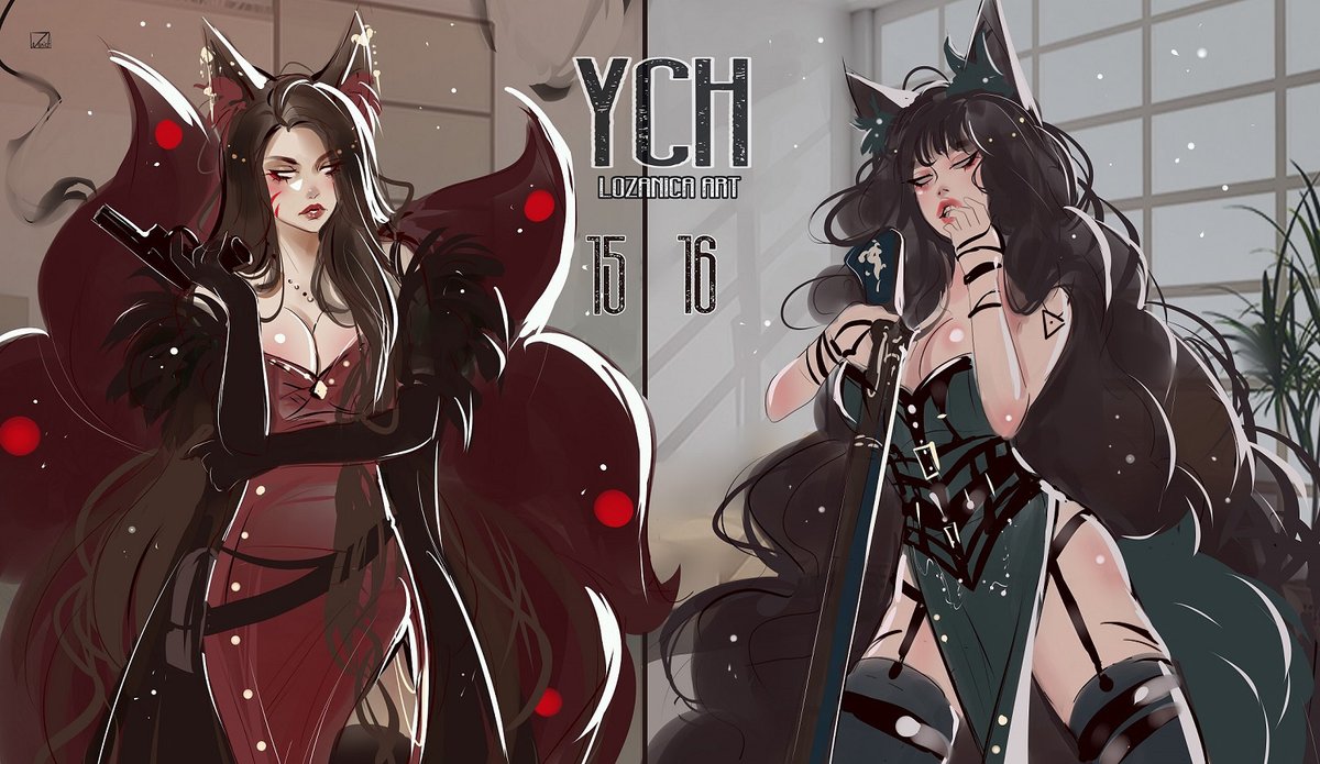YCHs AUCTION #15|16
Starting Bid -100$
Min Increase -10$
Auto Buy -300$+NSFW VER
Rules:
-LAVA(PAYPAL)/HIPOLINK(Boosty) 
-Auction ends in 24 hours after the highest bid
- No refunds
-Not retract after offering.
Be sure you have the payment
It's can be Human|Furry|Humanoid