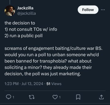 Is this dude ever gonna apologize to the Mexican community and their TO's for accusing them of engagement baiting and "culture war bs" (whatever the fuck that means) because Hax wasn't banned from Smash Factor and their view on the ban didn't align with his...?

Nope not a shot