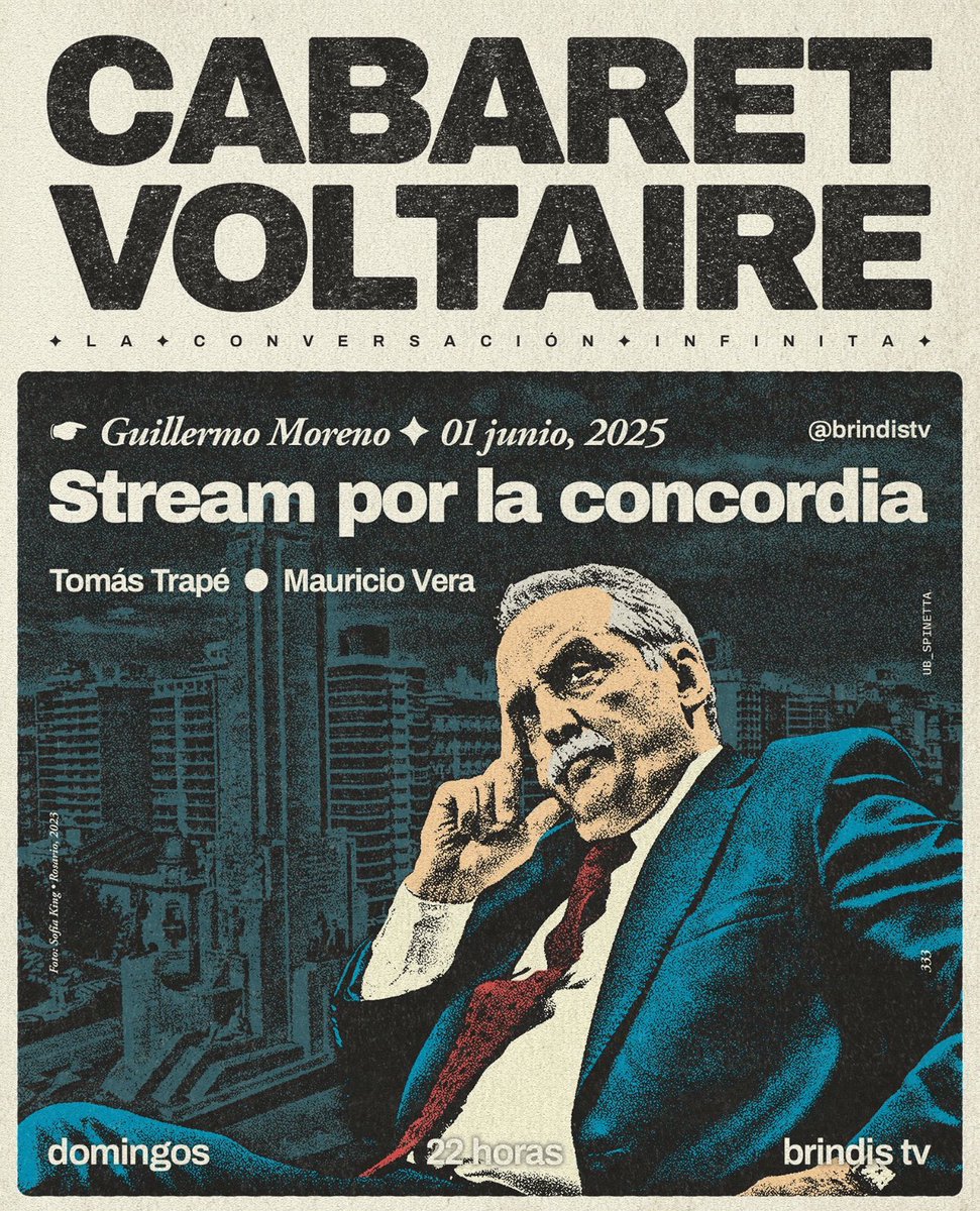 GUlLLERMOMORENO's tweet photo. Guillermo Moreno con los compañeros de Cabaret Voltaire
¡Imperdible! 🔥 https://t.co/Rv8xnLkksG
