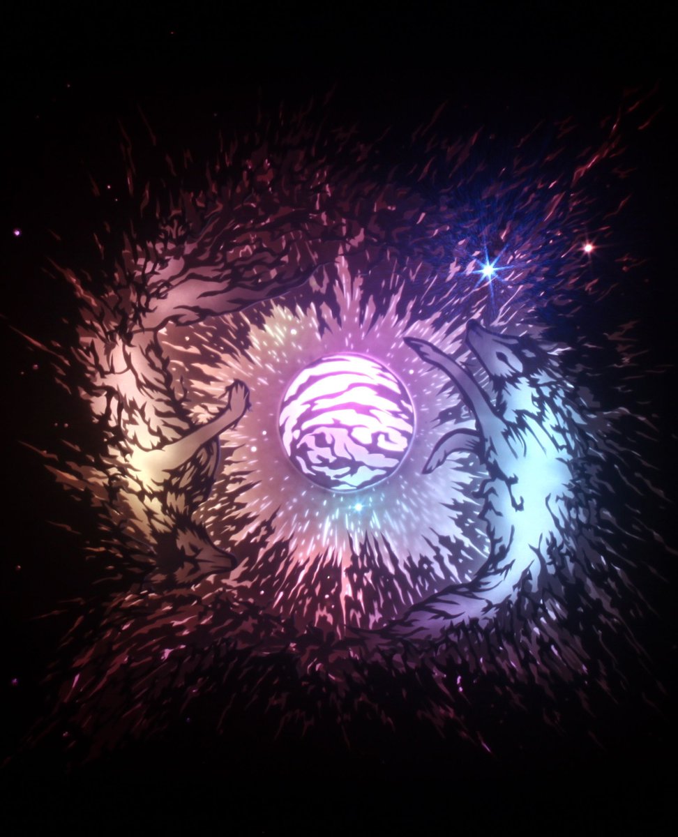 We live in a world made of star dust. It's amazing what that star dust has created. Just feeling a little existential. How's your day going?
.
"Fetch" (2023) Commissioned Piece