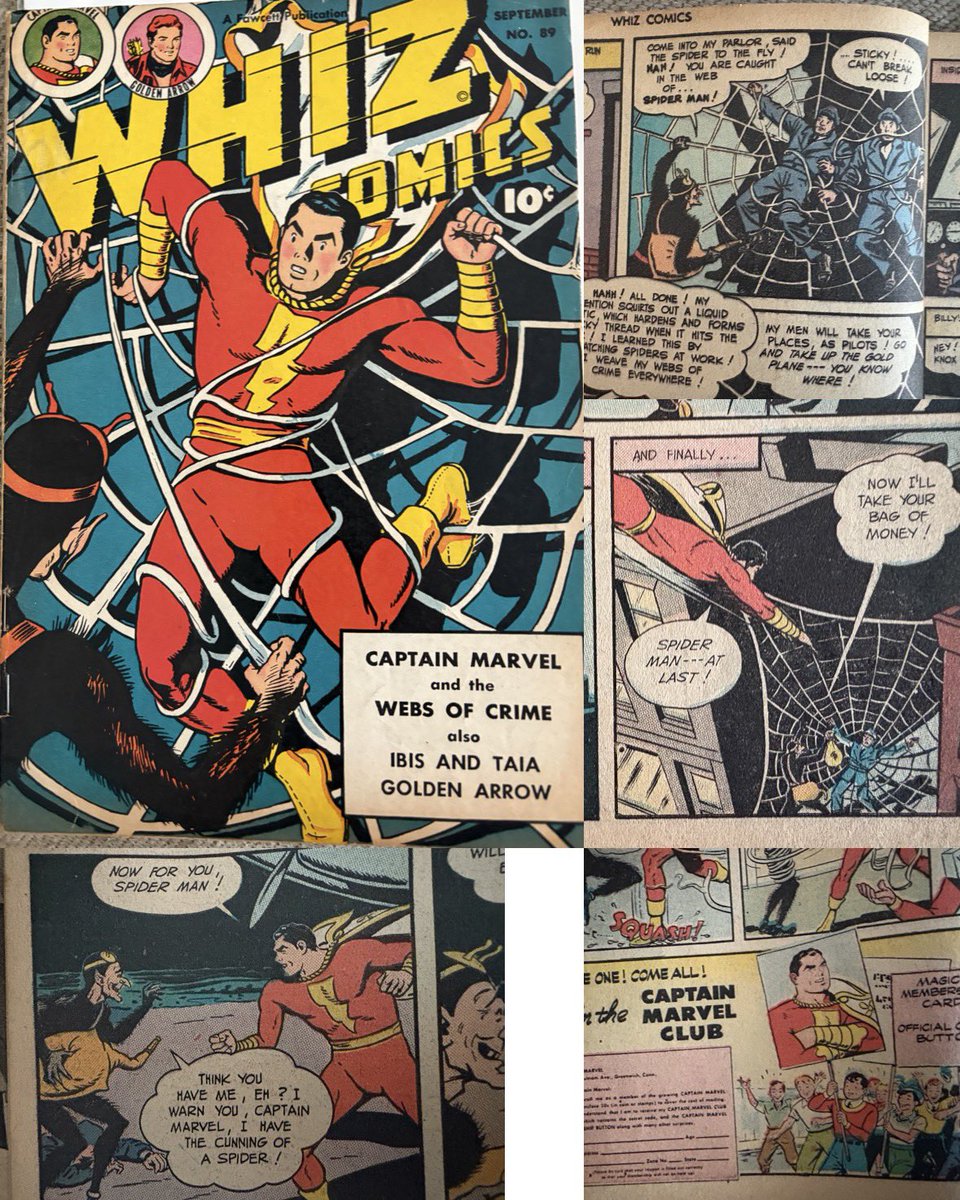 From September 1947… Captain Marvel meets Spider-Man??!! I guess, no one’s name lasted long …
