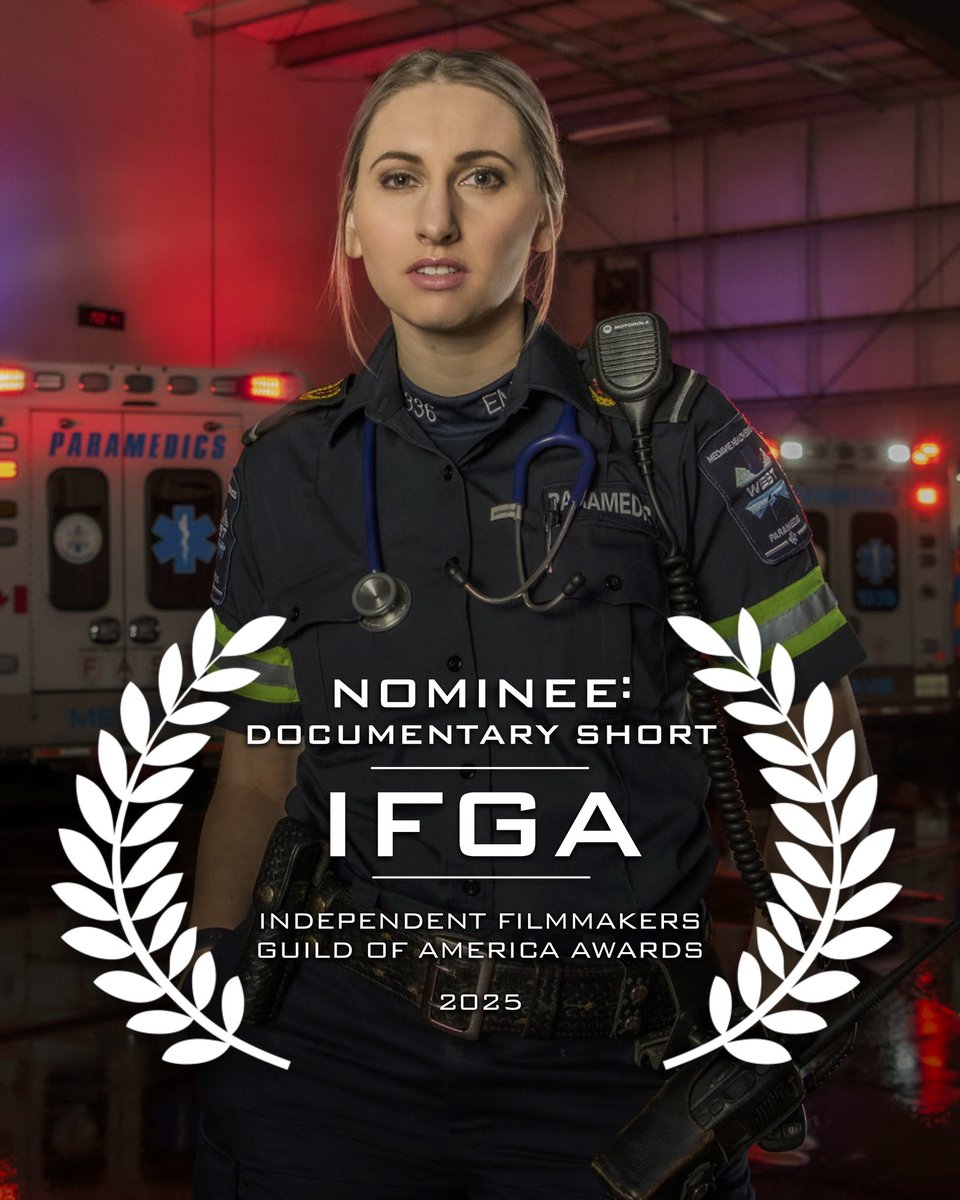 FahrenheitFilms's tweet image. Paramedics: Emergency Response, Season 7, was a recent nominee for Best Documentary Short at the 2025 Independent Filmmakers Guild of America Awards!