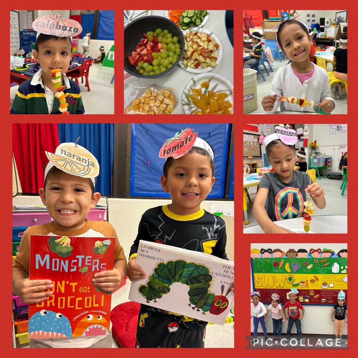 Bilingual fun on the menu! 🍓🍌 Our PreK dual language learners recreated The Very Hungry Caterpillar—this time with tasty fruit. Learning through language and play! 🐛📚 #DualLanguage #PreK #SummerLearning <a href="/rosemarycleal/">R Leal</a>