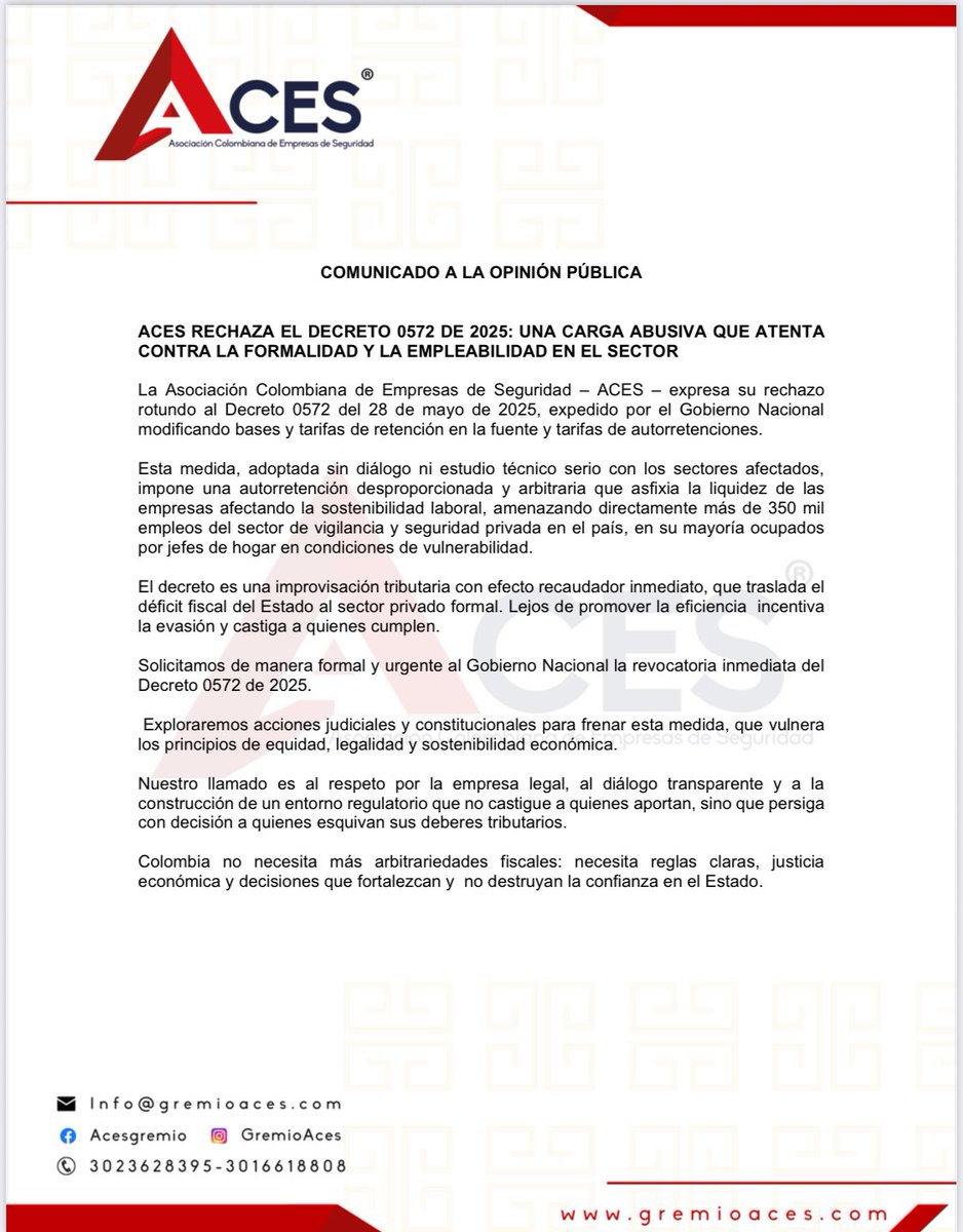 Asociación Colombiana de Empresas de Seguridad® tweet media